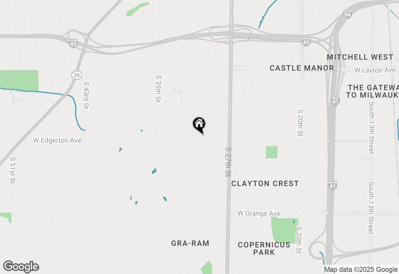 Map of 3020 W Edgerton Ave, Greenfield, WI 53221