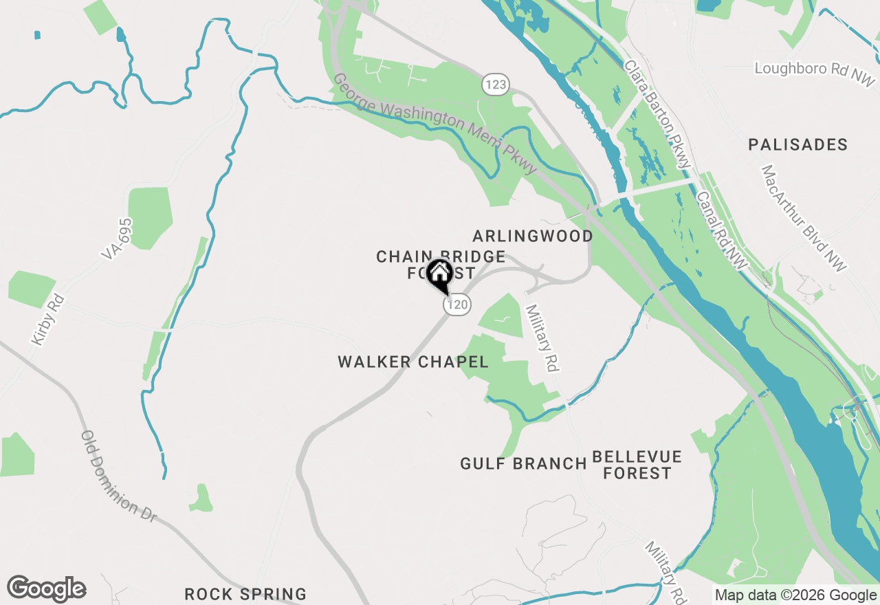 Map of 3856 N Rixey Street, Arlington, VA 22207