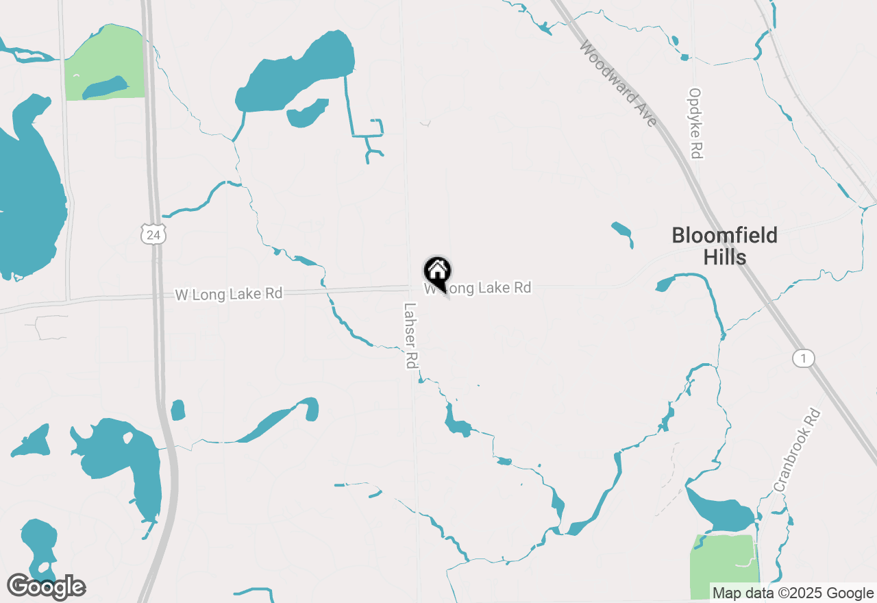 Map of 1350 Orchard Ridge Road, Bloomfield Hills, MI 48304