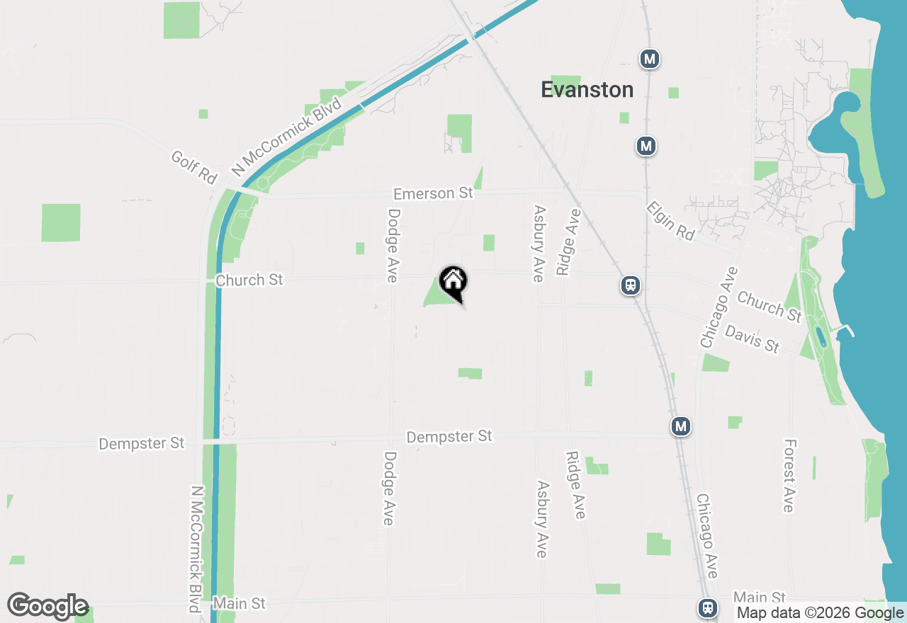 Map of 1580 Florence Avenue, Evanston, IL 60201