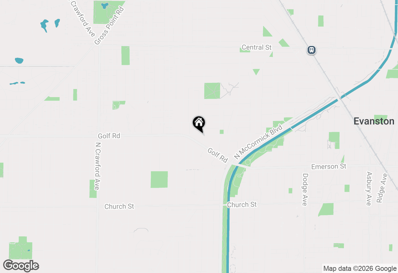 Map of 2810 Simpson Street, Evanston, IL 60201