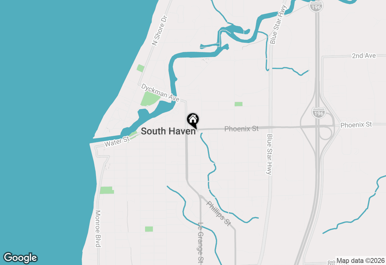 Map of 624 Phoenix Street, South Haven, MI 49090