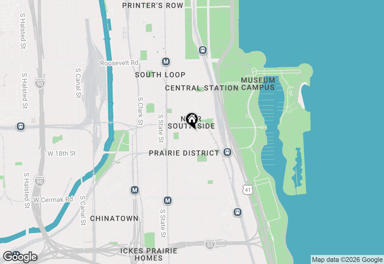 Map of 1600 S Indiana Avenue #602, Chicago, IL 60616