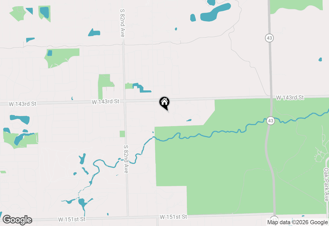 Map of 7931 W 143rd Street, Orland Park, IL 60462