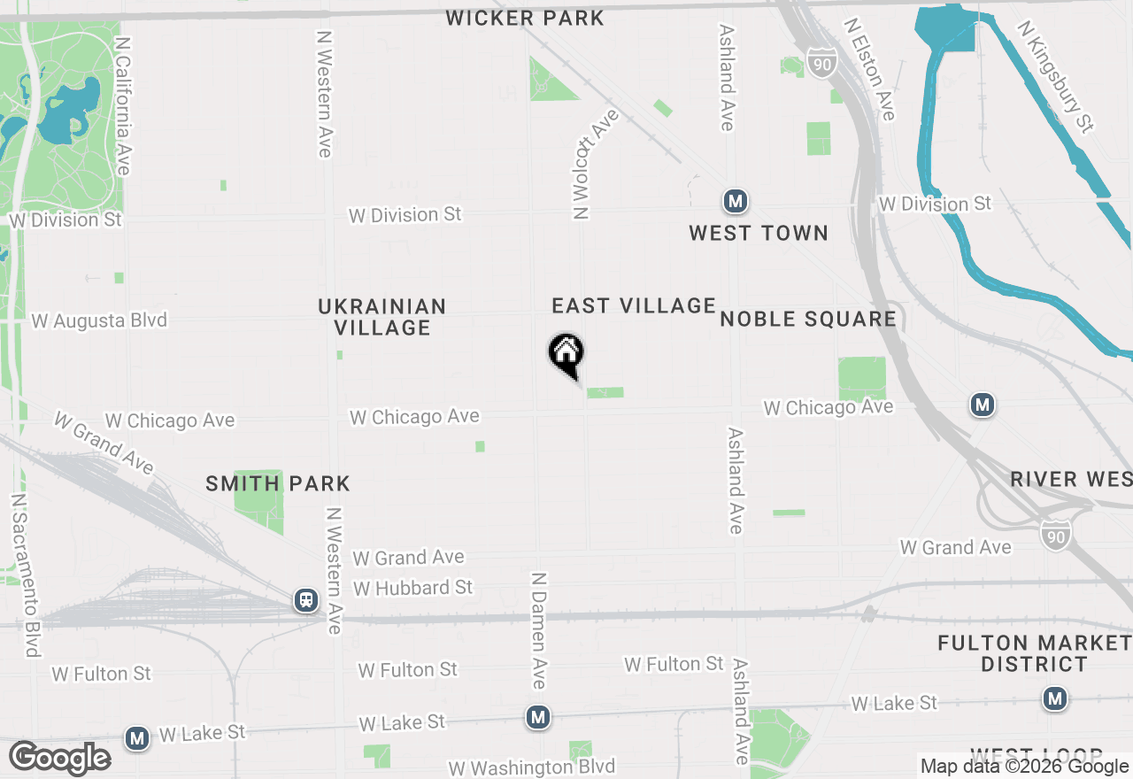 Map of 825 N Winchester Avenue #1R, Chicago, IL 60622