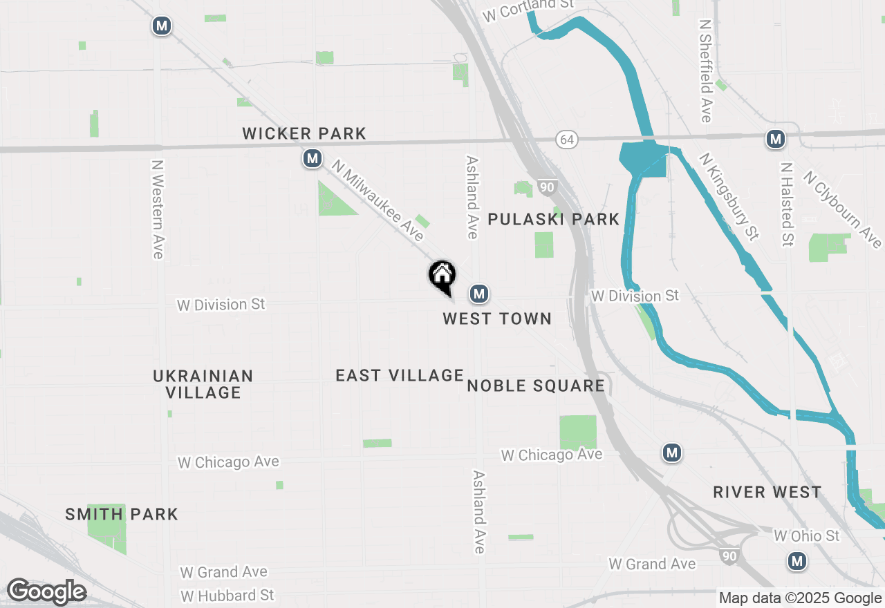 Map of 1655 W Division Street #3F, Chicago, IL 60622
