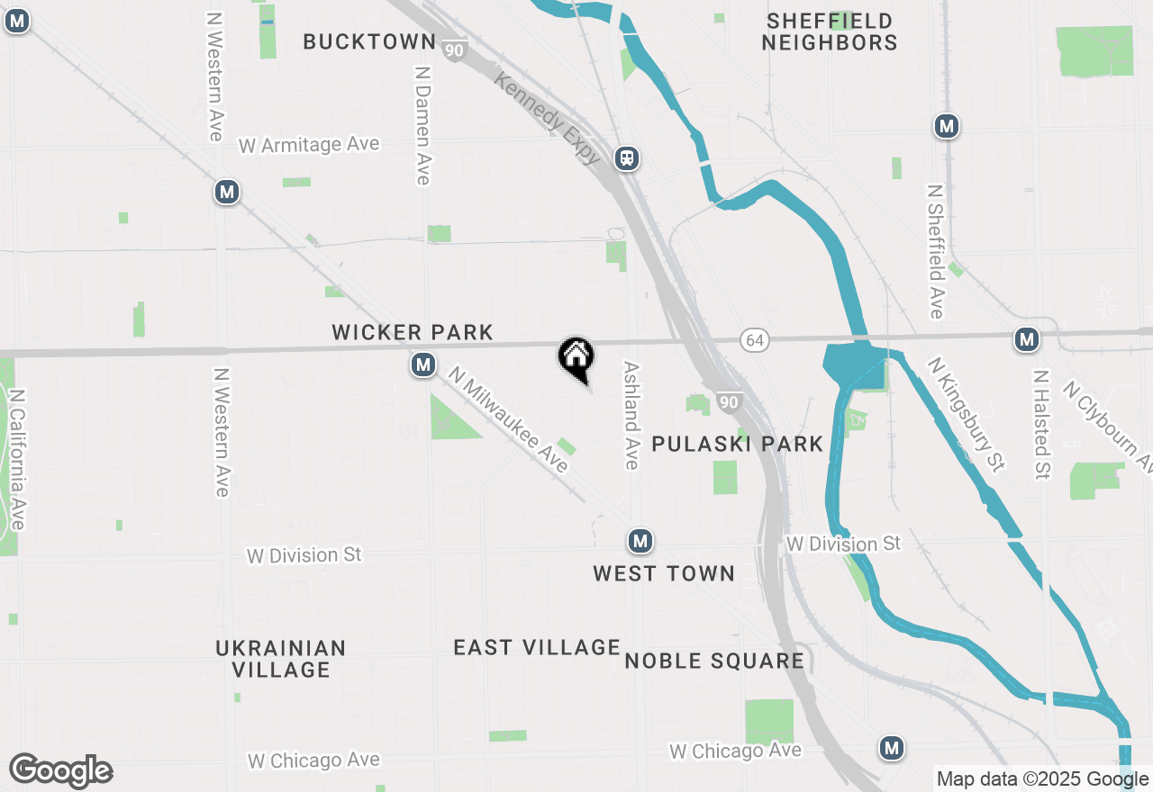 Map of 1464 N Paulina Street, Chicago, IL 60622