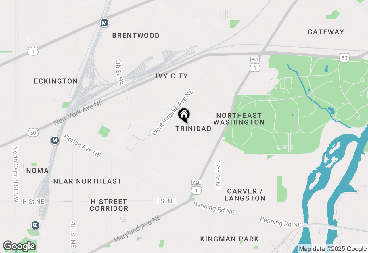 Map of 1239 Simms Place Ne #1, Washington, DC 20002