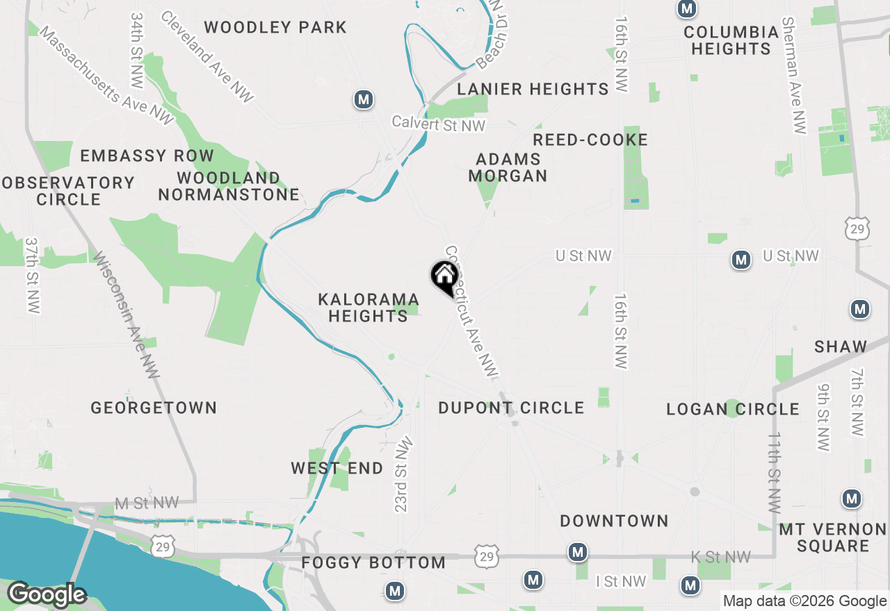 Map of 2120 Bancroft Place Nw, Washington, DC 20008