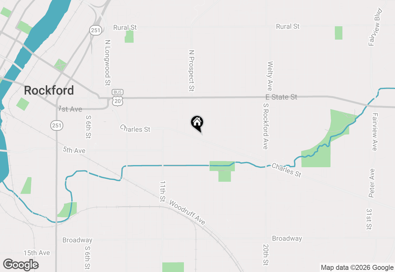 Map of 1722 Charles Street, Rockford, IL 61104