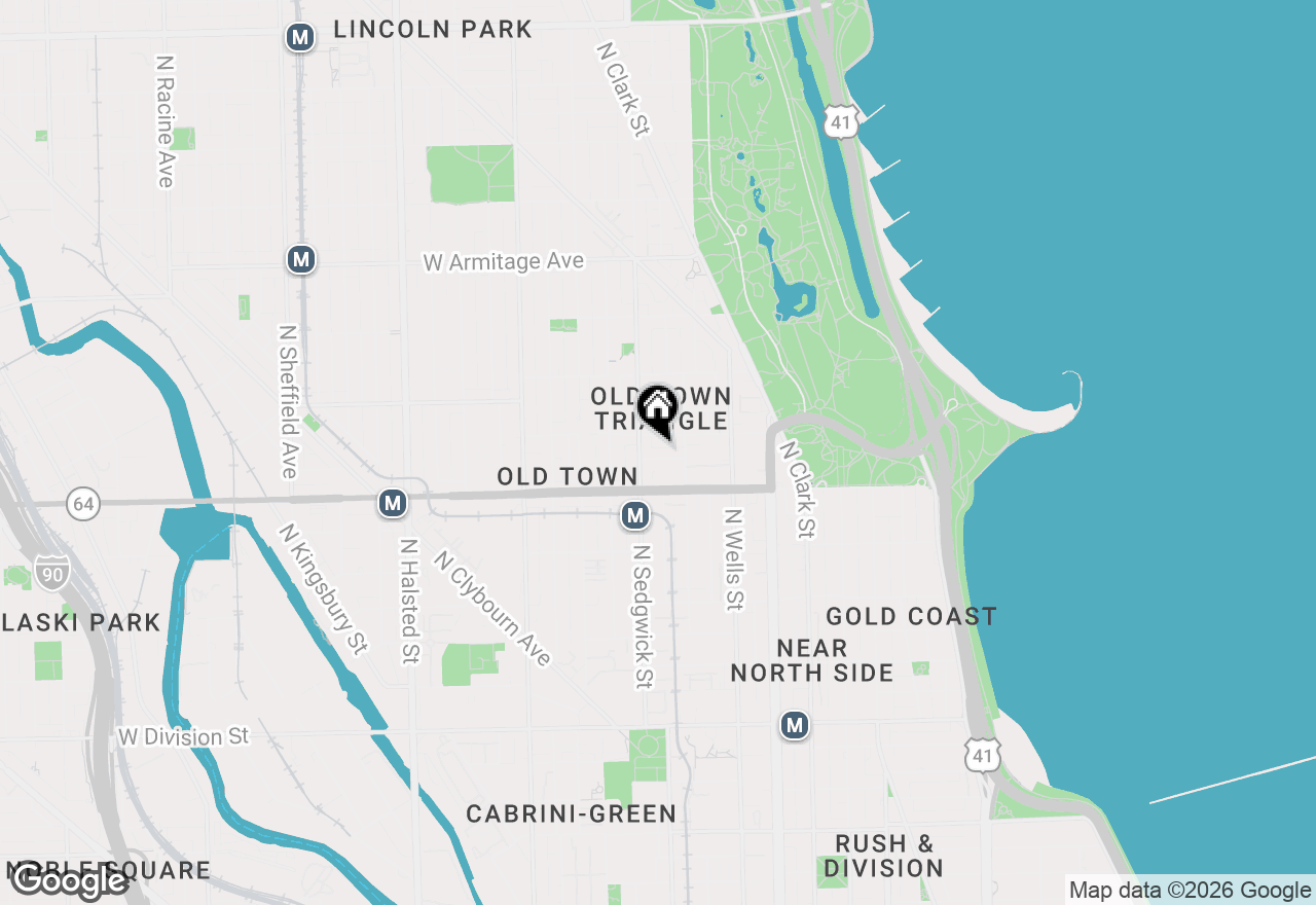 Map of 326 W Concord Place, Chicago, IL 60614