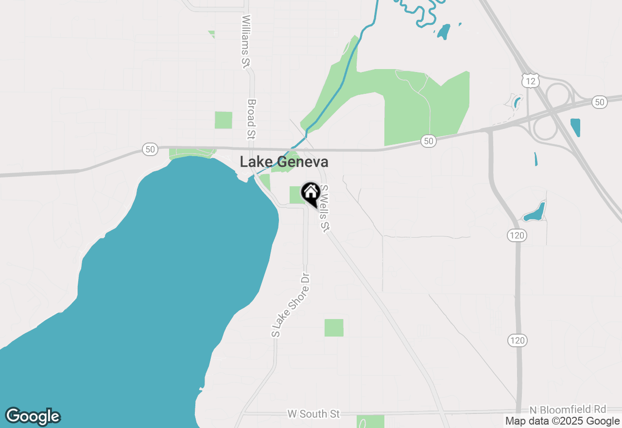 Map of 415 S Lake Shore Dr, Lake Geneva, WI 53147