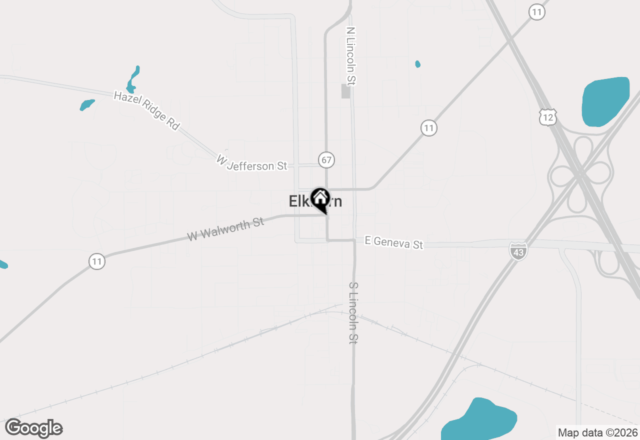 Map of 11 W Walworth St, Elkhorn, WI 53121