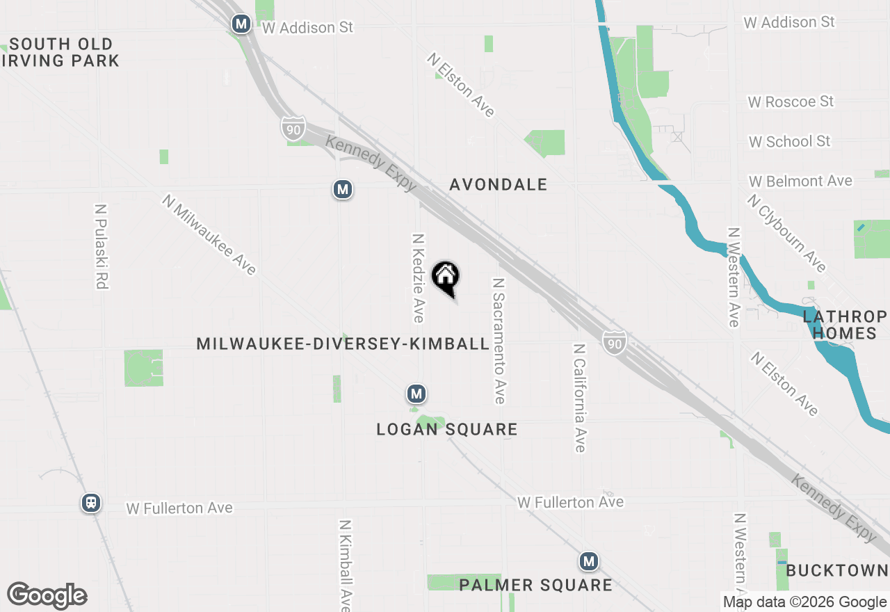 Map of (Address confidential), Chicago, Illinois 60618