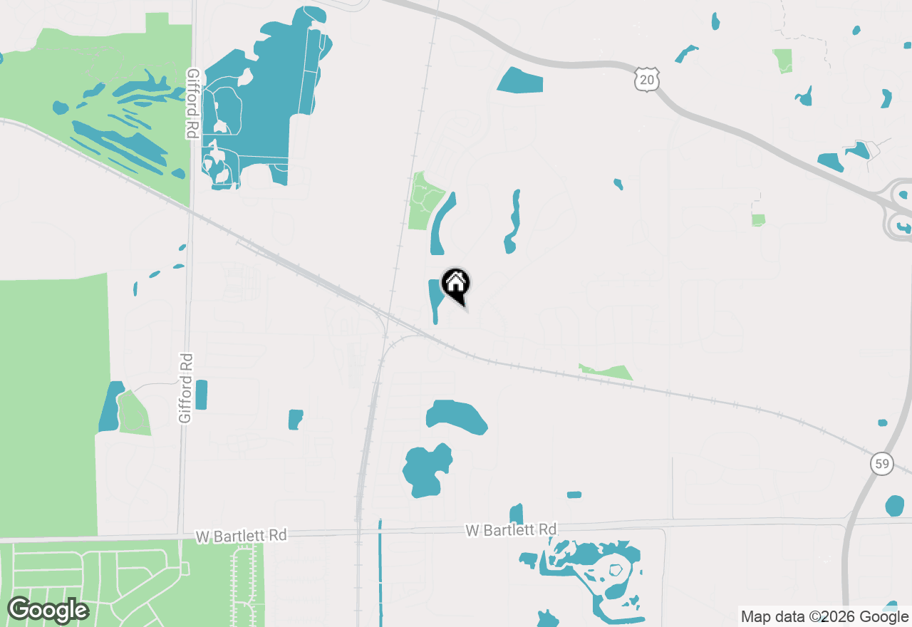 Map of 521 Ivory Lane, Bartlett, IL 60103