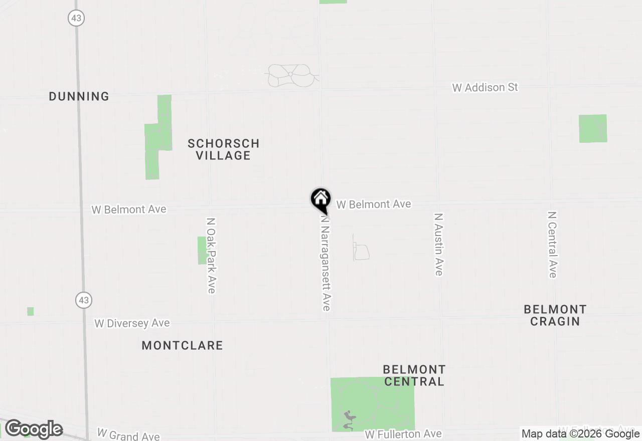 Map of 3126 N Narragansett Avenue #1, Chicago, IL 60634