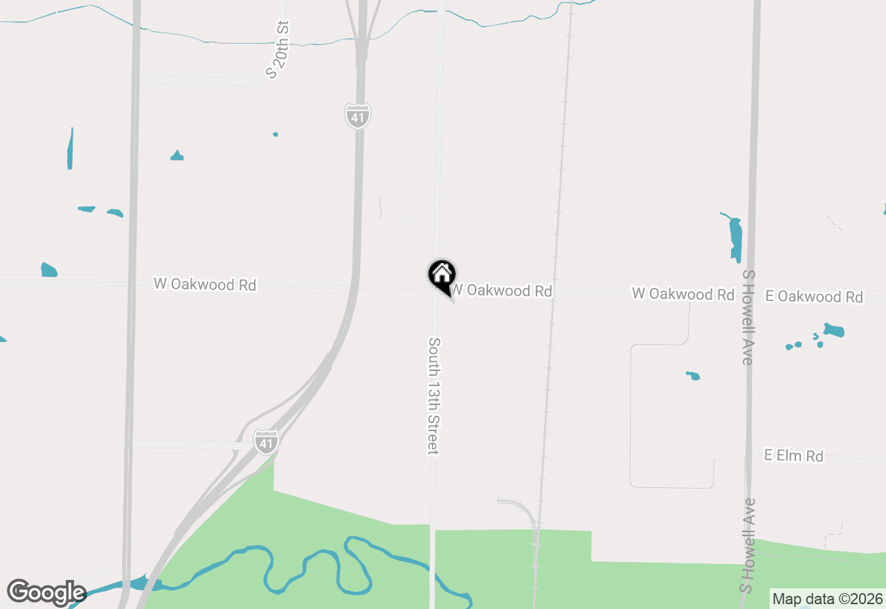 Map of 10341 S Oriole Ln, Oak Creek, WI 53154