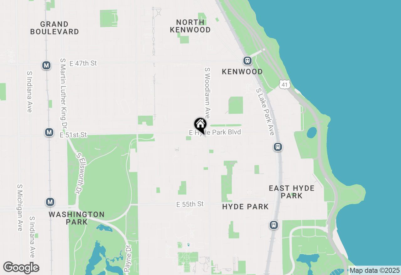 Map of 5117 S University Avenue #2B, Chicago, IL 60615