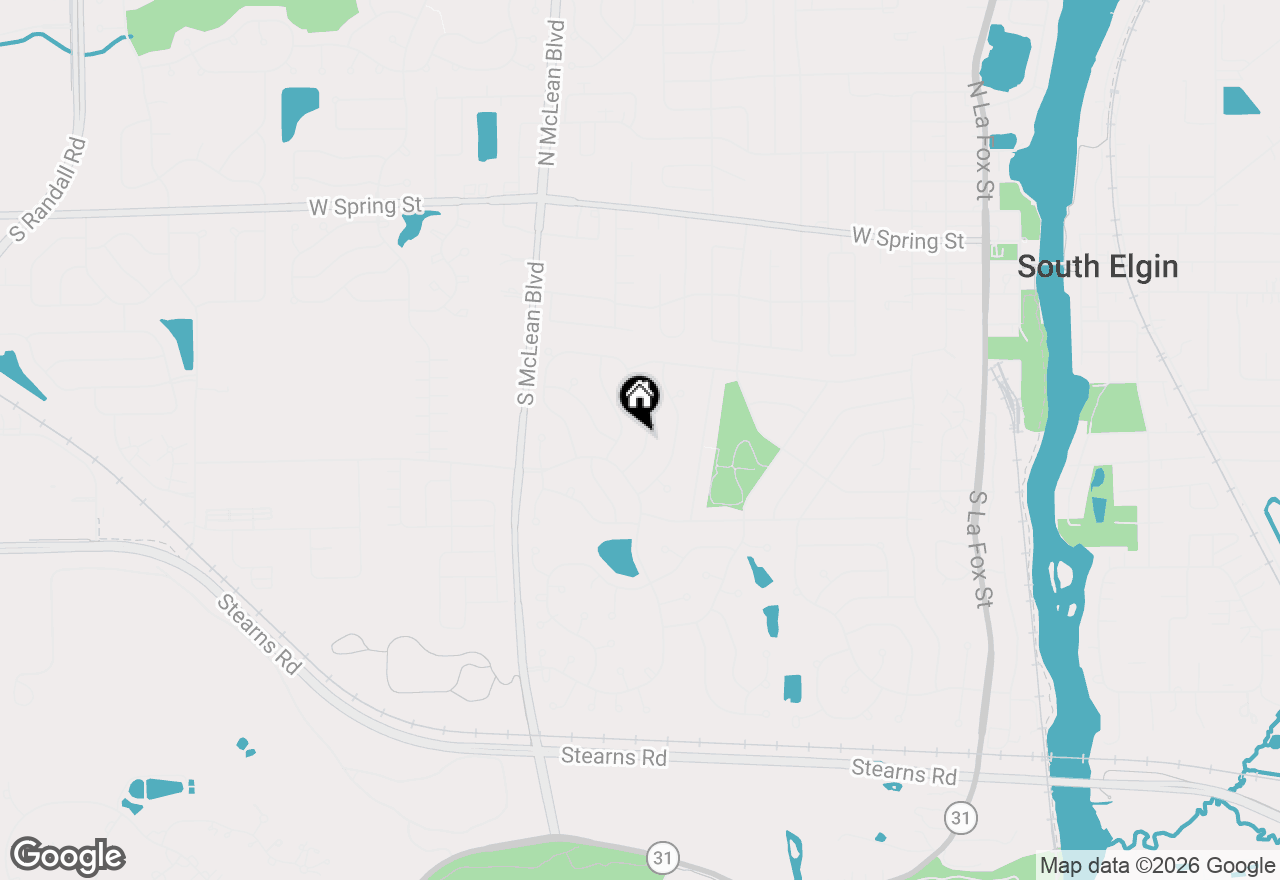 Map of 304 E Harvard Circle, South Elgin, IL 60177