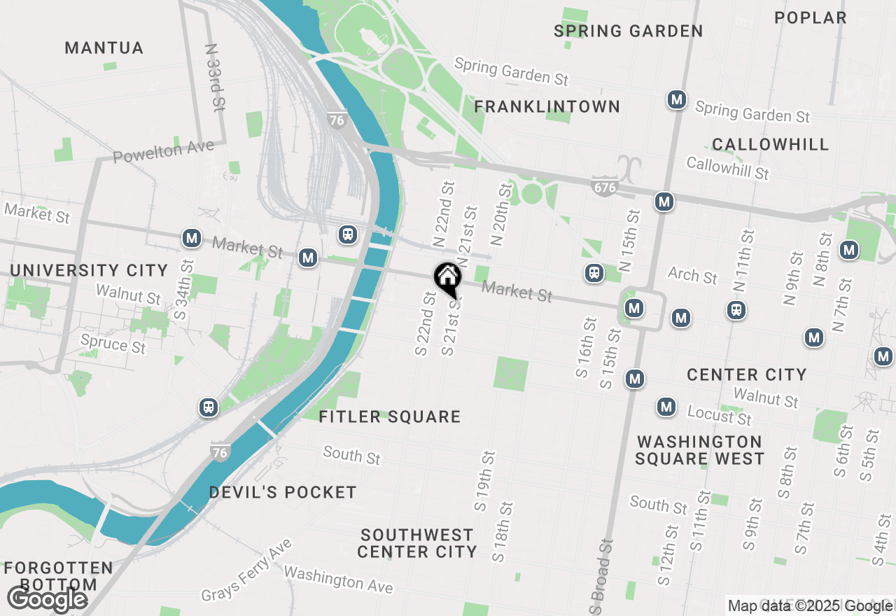 Map of 2101 Chestnut Street #924, Philadelphia, PA 19103