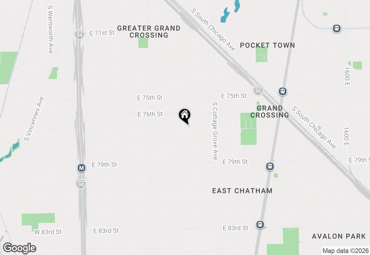 Map of 7653 S Saint Lawrence Avenue, Chicago, IL 60619