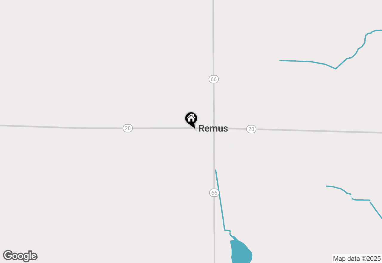Map of 299 W Wheatland Avenue, Remus, MI 49340