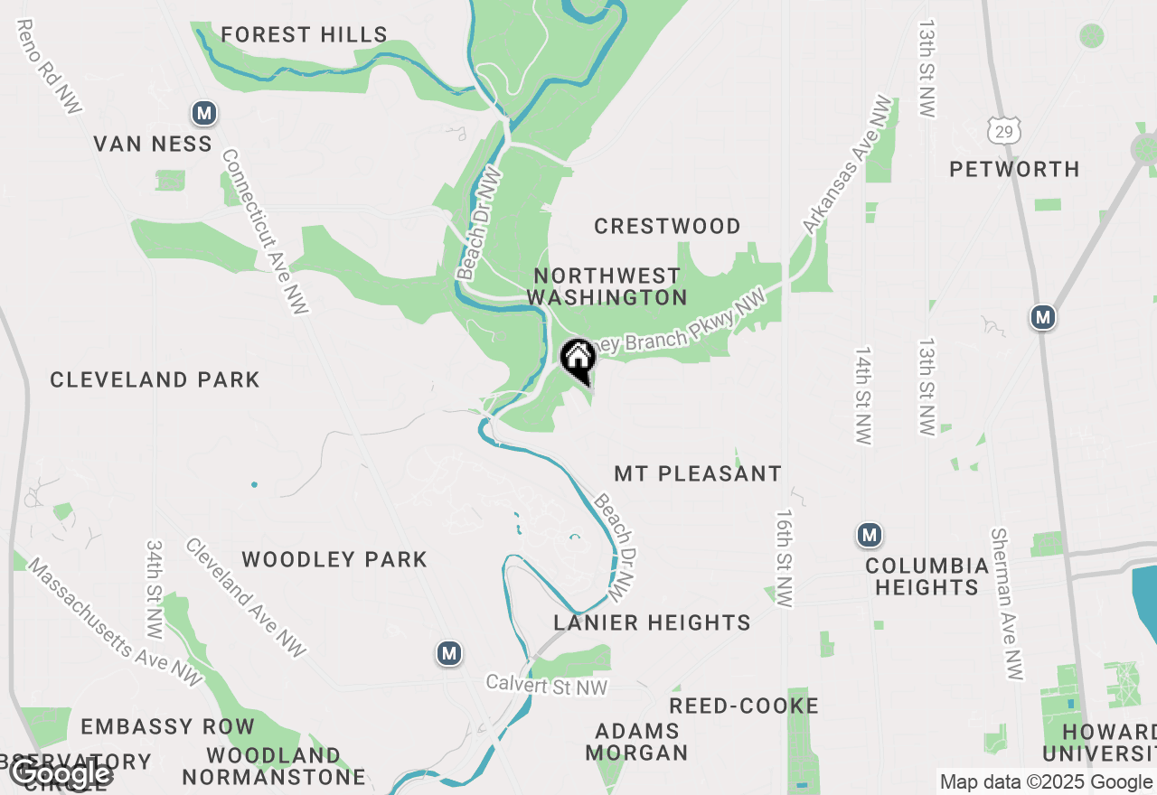 Map of 2030 Pierce Mill Road Nw, Washington, DC 20010