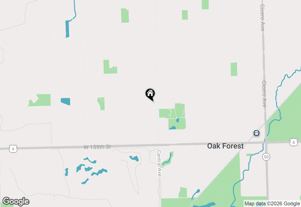 Map of 5641 Dover Road, Oak Forest, IL 60452