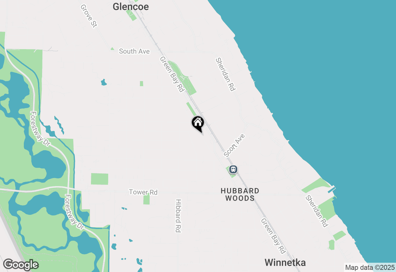 Map of 160 Linden Avenue, Glencoe, IL 60022