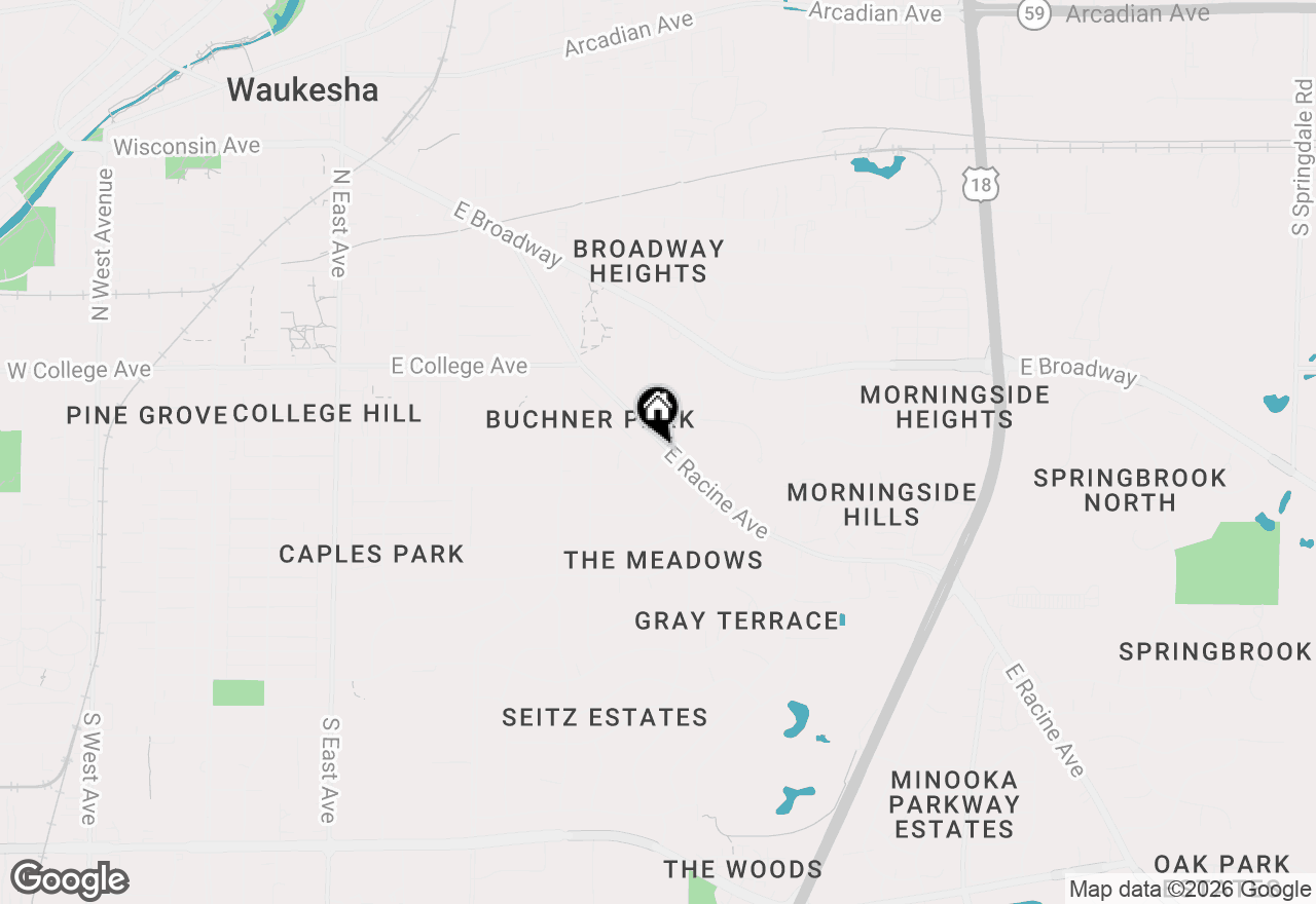 Map of 1115 E Racine Ave #1117, Waukesha, WI 53186