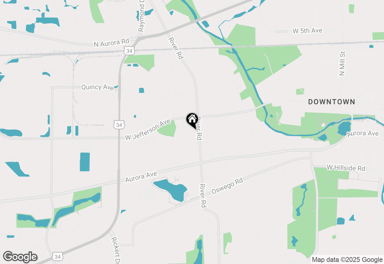 Map of 345 Cottonwood Lane, Naperville, IL 60540