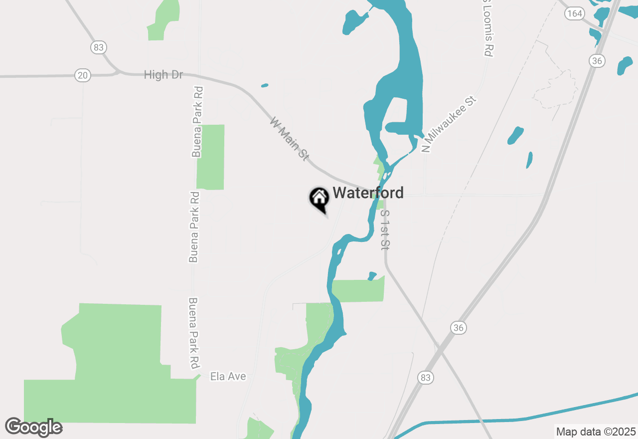 Map of 214 S Water St, Waterford, WI 53185