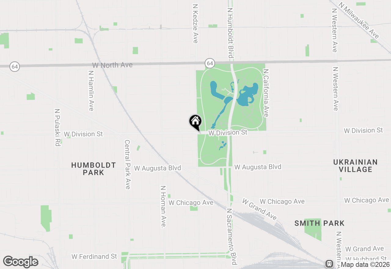 Map of 1154 N Kedzie Avenue #402, Chicago, IL 60651