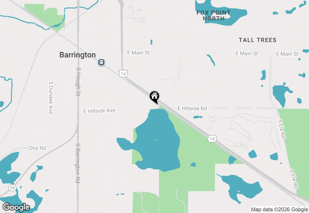 Map of 822 E Hillside Avenue, Barrington, IL 60010