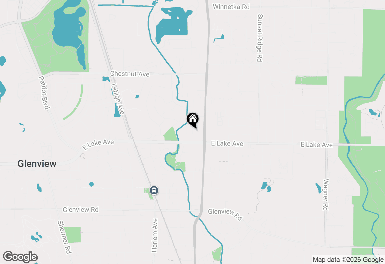 Map of 1414 Pebblecreek Drive, Glenview, IL 60025