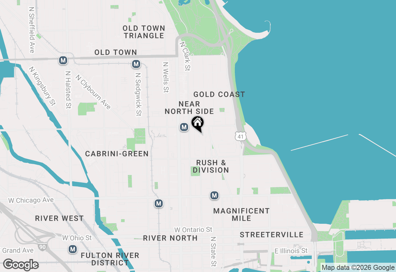 Map of 1130 N Dearborn Street #2410, Chicago, IL 60610