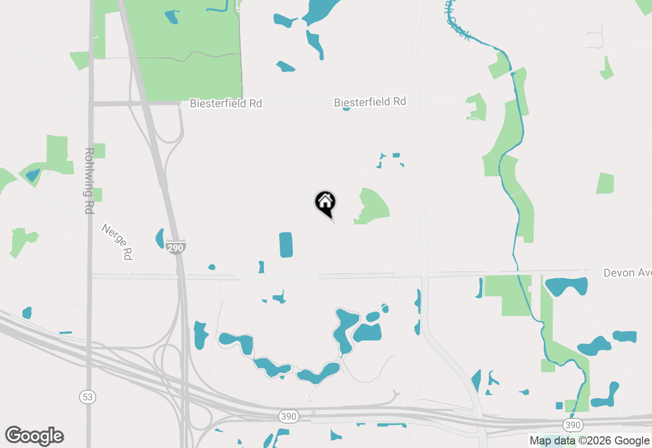 Map of 1244 Dover Lane, Elk Grove Village, IL 60007