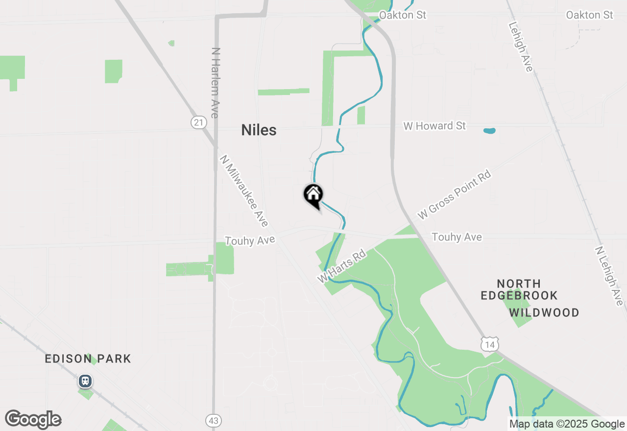 Map of 6882 W Touhy Avenue #D, Niles, IL 60714