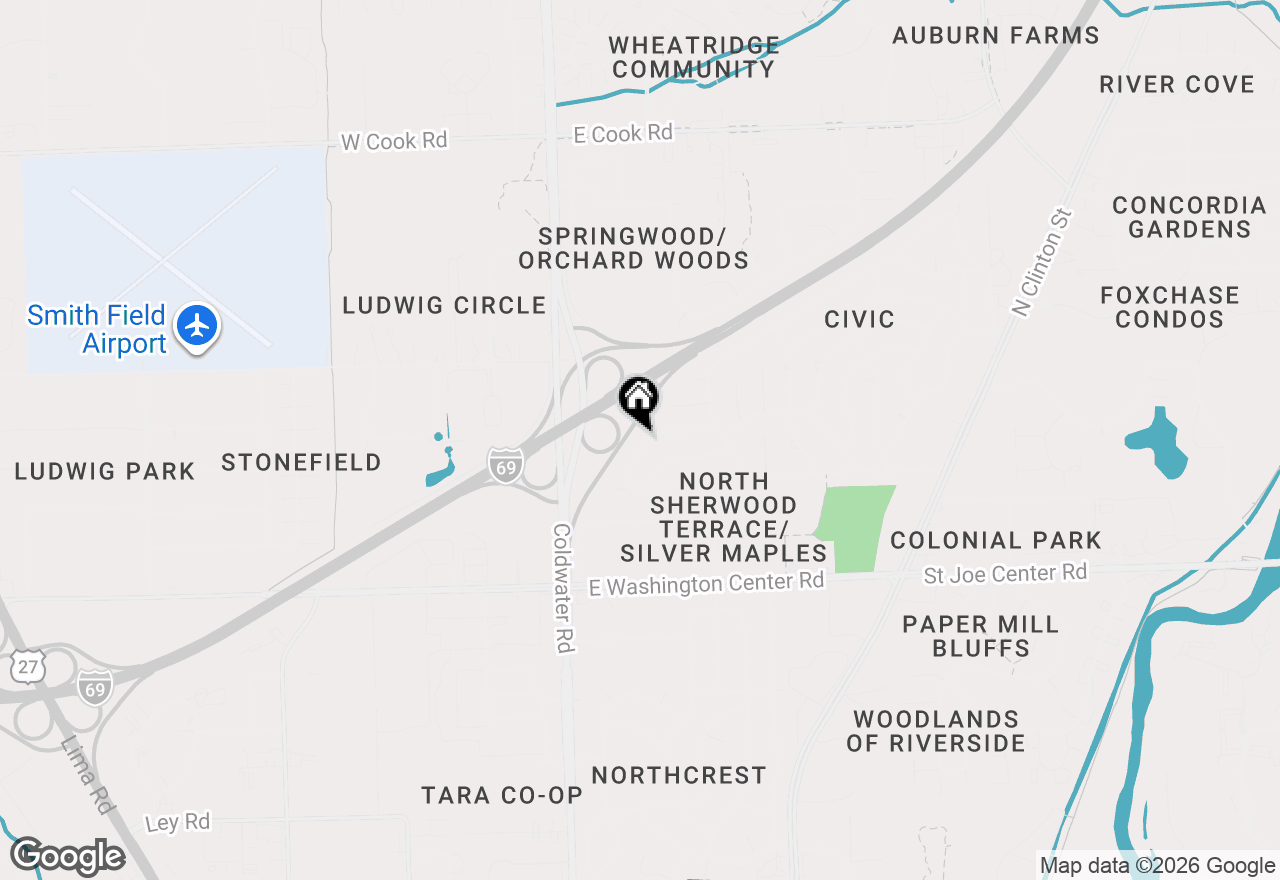 Map of 6409 High Point Run, Fort Wayne, IN 46825