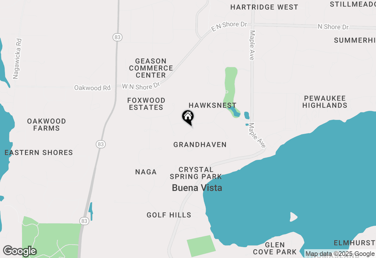 Map of W304N2865 Grand Haven Dr, Pewaukee, WI 53072