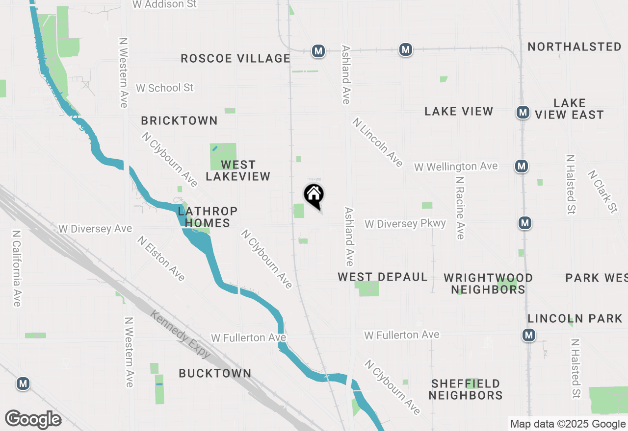 Map of 1715 W Wolfram Street, Chicago, IL 60657