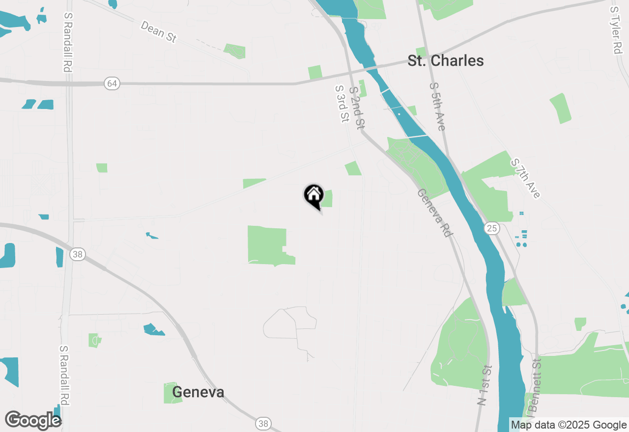 Map of 1017 S 6th Street, St. Charles, IL 60174