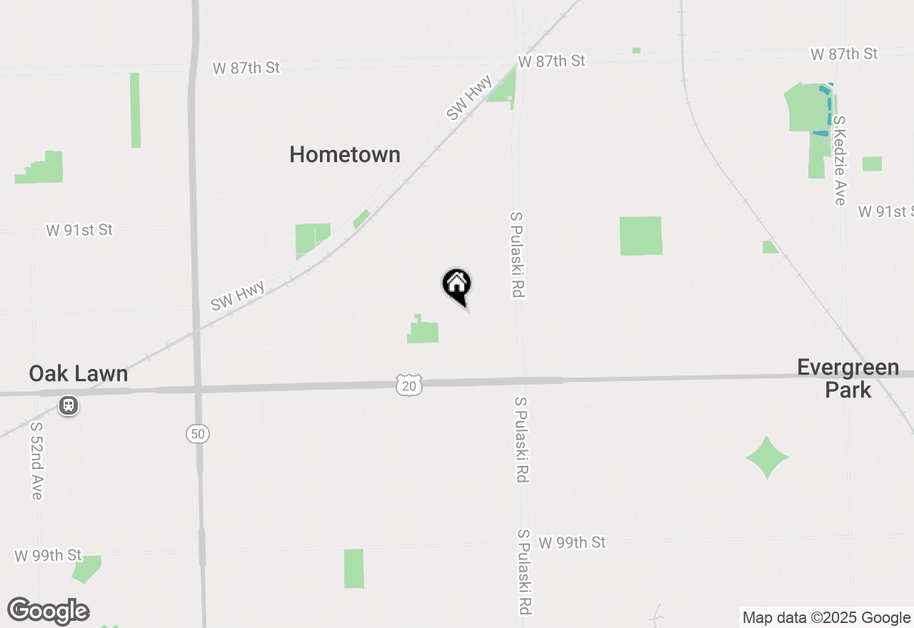 Map of 4116 W 93rd Place, Oak Lawn, IL 60453