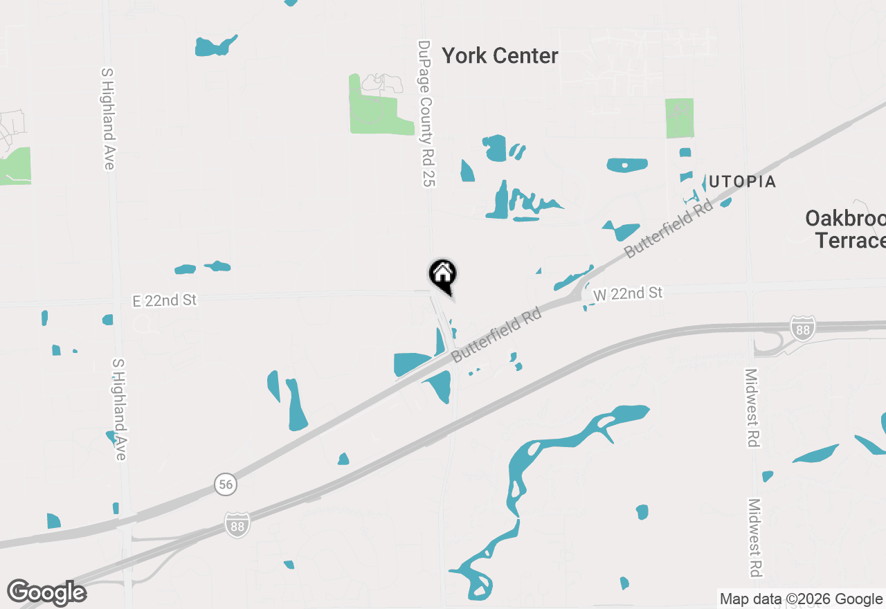 Map of 2 N Tower Road, Oak Brook, IL 60523