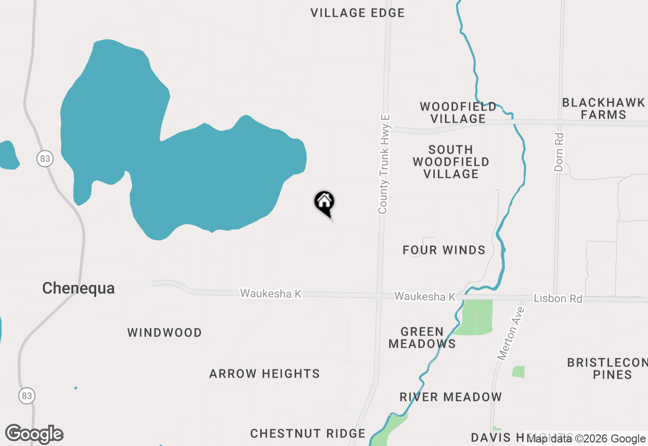 Map of 236 Four Winds Ct, Hartland, WI 53029