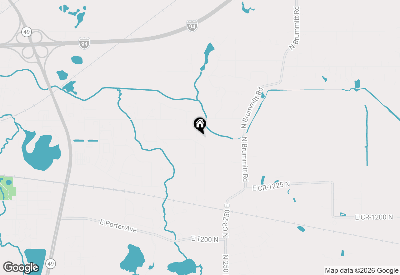 Map of 1261 Redbud Drive, Chesterton, IN 46304