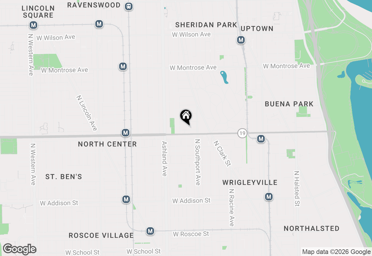 Map of 1441 W Cuyler Avenue #3E, Chicago, IL 60613