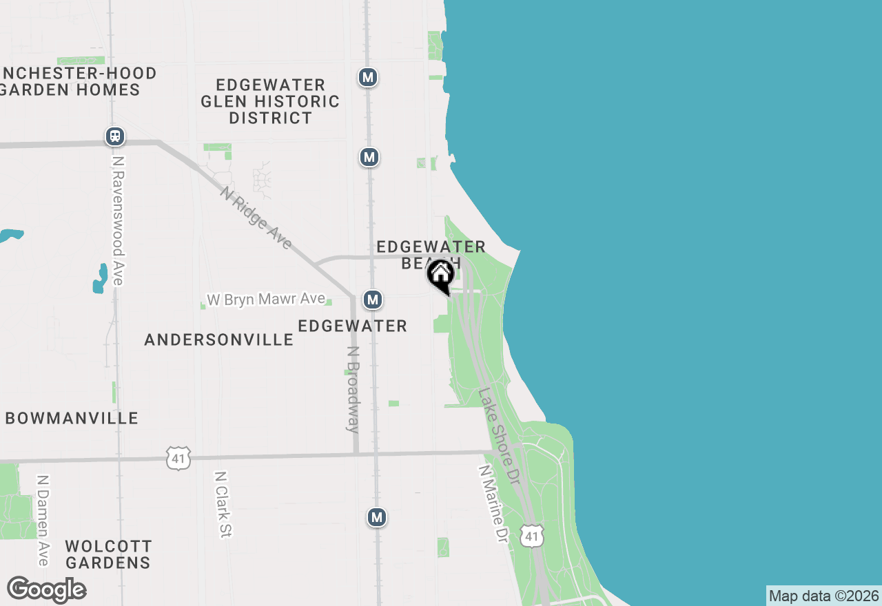 Map of 5555 N Sheridan Road #1612, Chicago, IL 60640