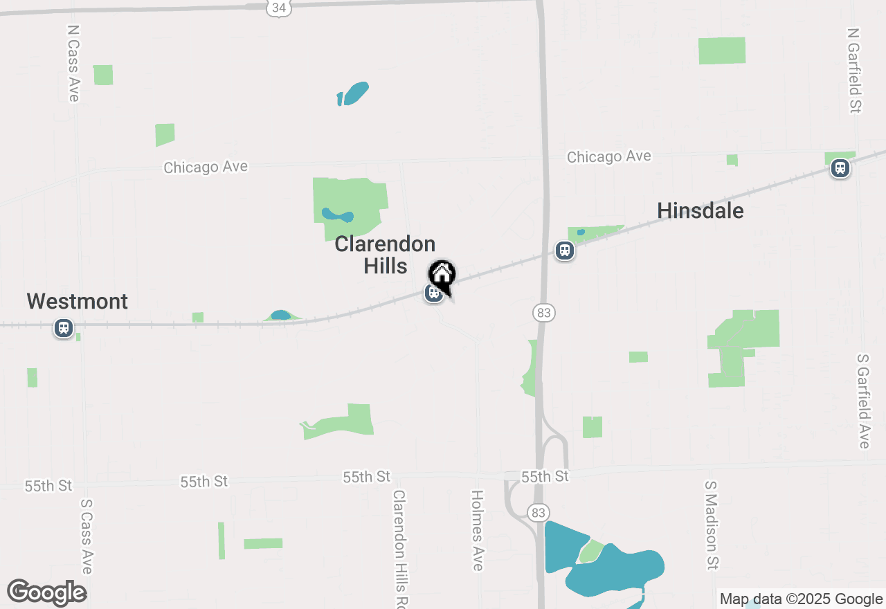 Map of 143 Ann Street #1S, Clarendon Hills, IL 60514