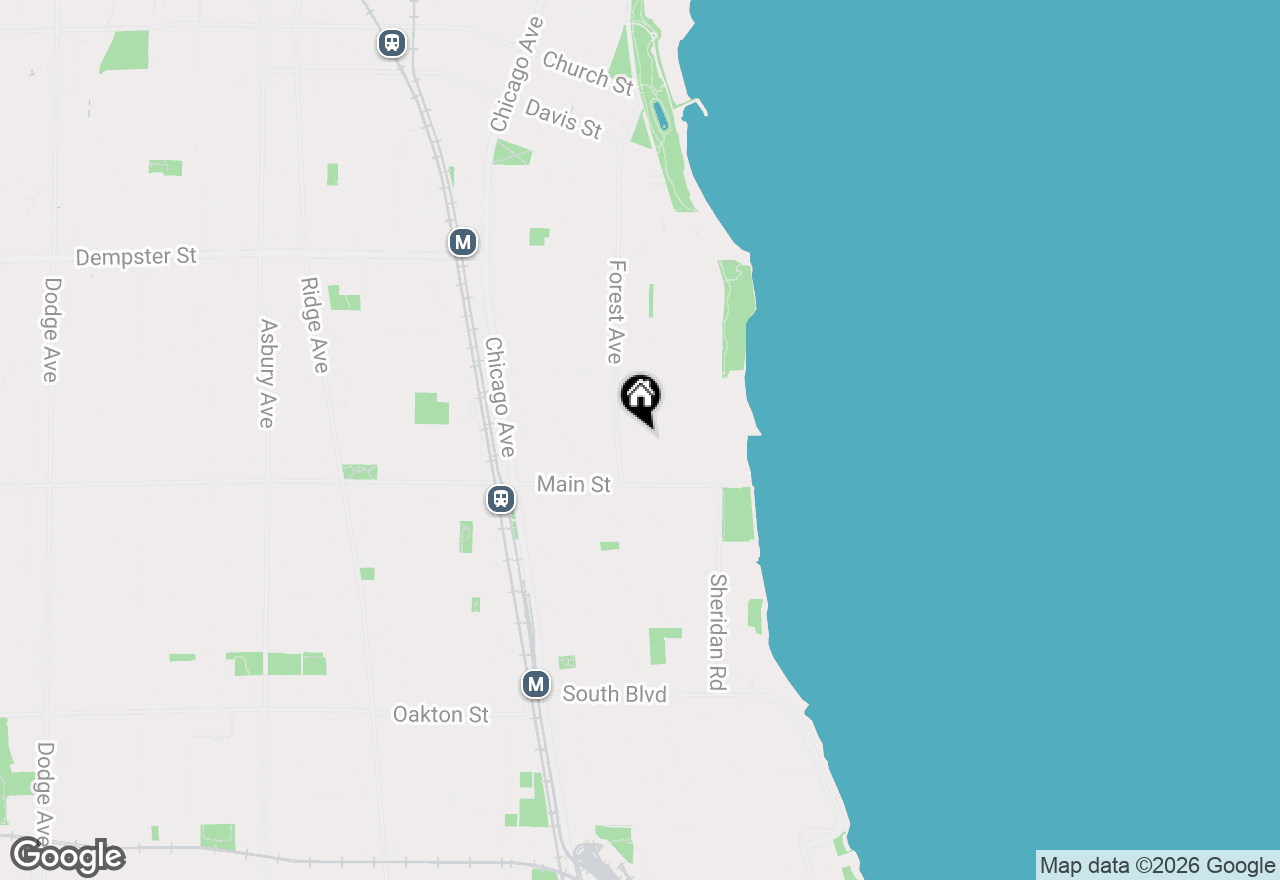 Map of 940 Michigan Avenue #1H, Evanston, IL 60202